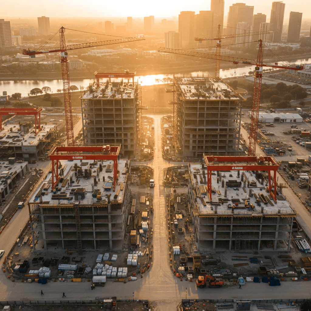 Modern building development project